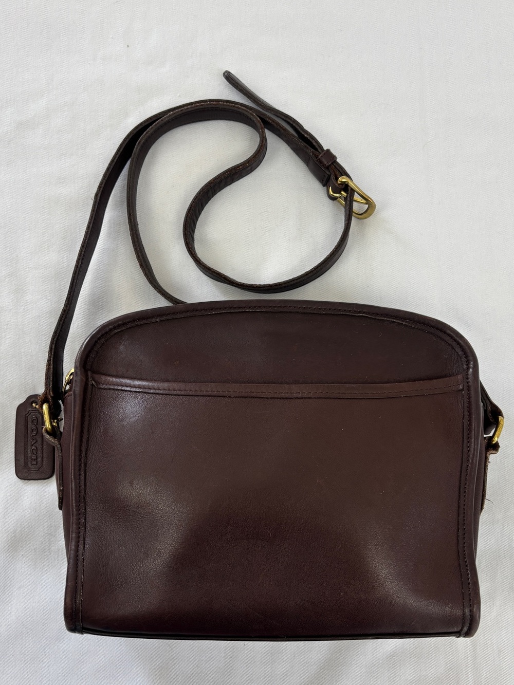 Vintage COACH Metropolis Mahogany Brown Leather Crossbody Bag 9087